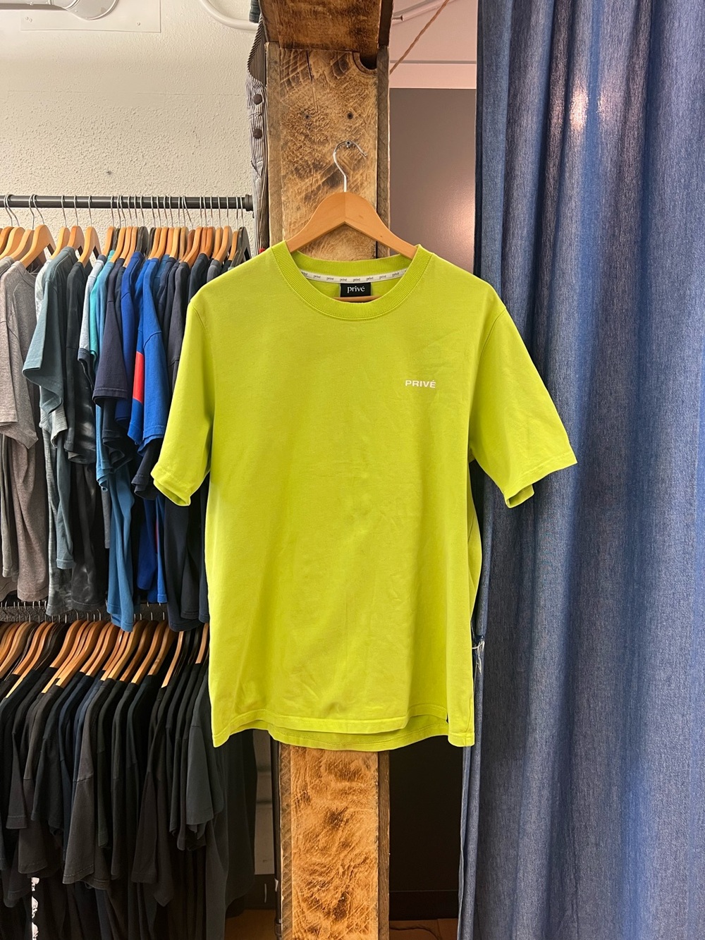 Vintage Prive Graphic Lime Green T-Shirt